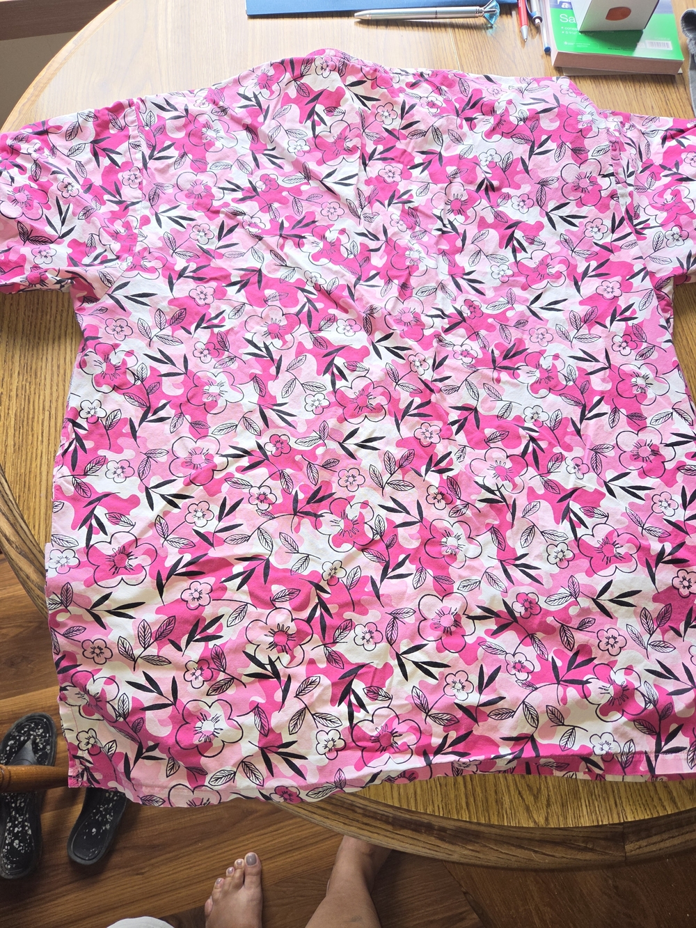 Women’s Pink Floral Button-Down Shirt